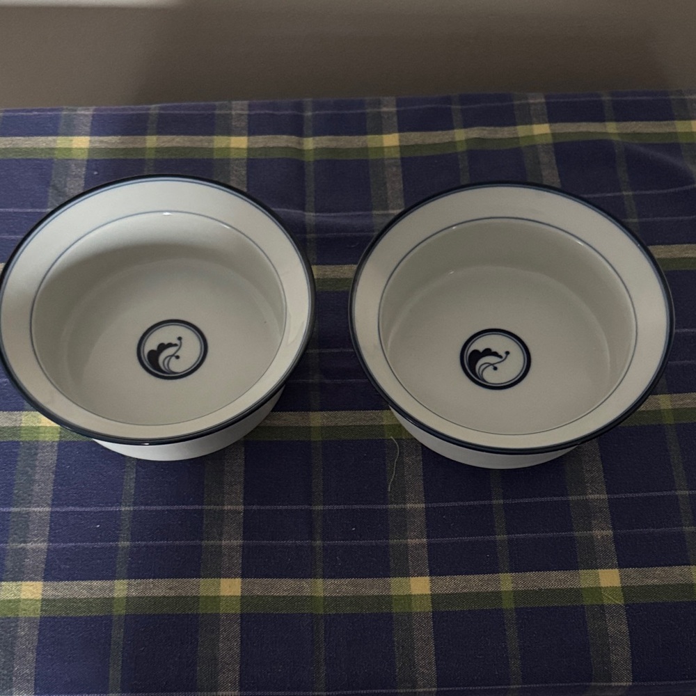 Dansk Flora JUNIPER rimmed cereal bowls - set of 2